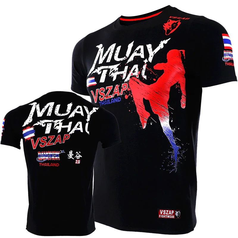 Men's Women's Kids Muay Thai T Shirt Running Fitness Sports Short Sleeve Outdoor Boxing Wrestling Tracksuits Summer Breathable Quick Dry Tees The Clothing Company Sydney