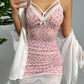 Sexy V-neck Pink  Slip Nightdress Lace Floral Pattern Pajamas Cute Summer for Women Home Clothing Sleepwear The Clothing Company Sydney