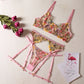 3 Piece Lingerie Sensual Lace Underwear Transparent Embroidery Garters Fancy Beautiful Bra Panties Intimate Set The Clothing Company Sydney