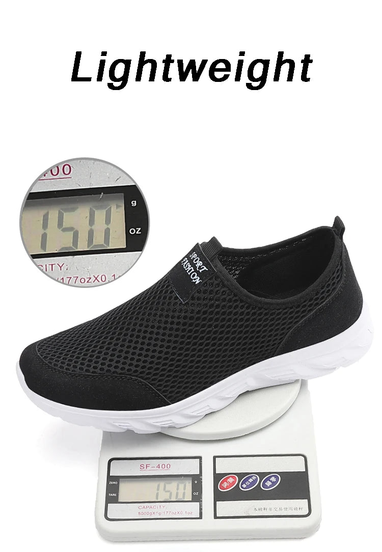 Lightweight Men's Breathable Slip on Casual Sneakers Anti-slip Flats Outdoor Walking Shoes