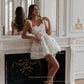 A-line Short Spaghetti Straps Sweetheart Above Knee Bridal Gowns Women Back Lace Up Wedding Dress The Clothing Company Sydney