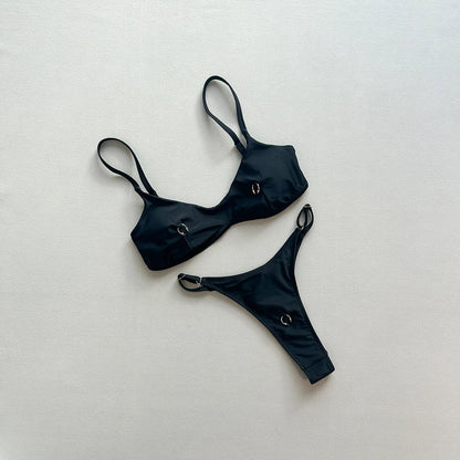 2 Piece Push Up Swimsuit Swimwear Bikini Set Black Biquini Bathing Suit Thong Swimming Suits Beachwear The Clothing Company Sydney