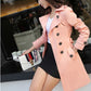 Spring And Autumn Women's Mid-Length Trench Coat Tie-In Jackets Coats The Clothing Company Sydney