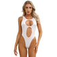 One Piece Womens Bodysuit High Cut Tight Monokini Summer Swimsuit Party Romper Swimwear