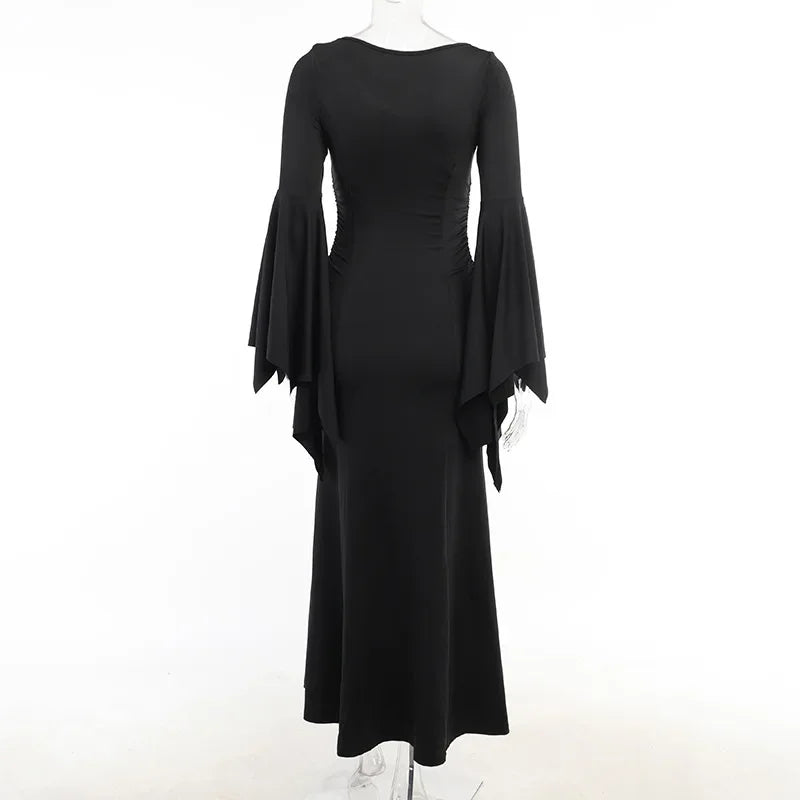 Women's Halloween Costume Batwing Sleeve Black Gothic Dress The Clothing Company Sydney
