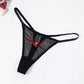 Fashion Solid Colour Mesh Mouth & Letter Printing  Low Waist Panty Lingerie For Woman Ladies Thong Underwear The Clothing Company Sydney