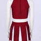 2 Piece Cheerleader Costume Women Adult Cheerleading Uniform Dancing Outfit Sleeveless Crop Top with Mini Pleated Skirt The Clothing Company Sydney