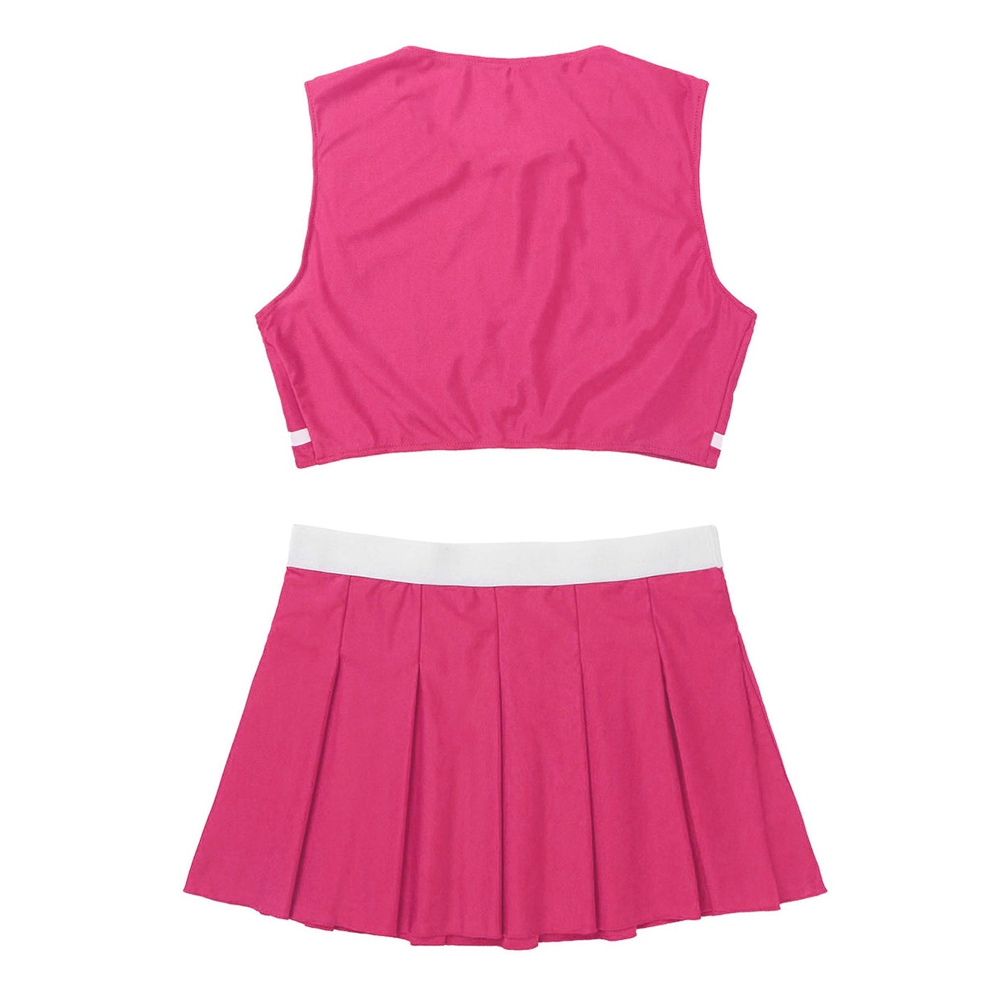 Women's Cheerleader Cosplay Costume Uniform Outfit Stand Collar Crop Top with Mini Pleated Skirts Carnival Cheerleading Suit The Clothing Company Sydney