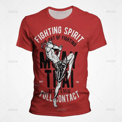 Muay Thai Gym Graphic T Shirt For Men Women Kids 3D Thai Boxing Sports Printed Tee Shirts Streetwear Short Sleeves Quick Dry Top - The Clothing Company Sydney