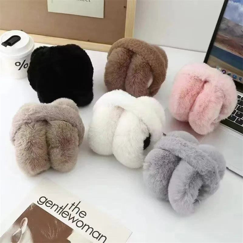 Winter Solid Soft Plush Ear Keep Warmer Earmuffs Fashion Outdoor Sports Earflap Protection Ear-Muffs Ear Cover