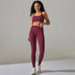 Seamless Ribbed Women's Sportswear Two Piece Yoga Set High Waist Gym Leggings Crop Top Fitness Sports Suits Acid Wash Activewear The Clothing Company Sydney