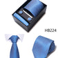 4 Piece Tie Handkerchief Cufflink Set For Men Necktie Holiday Gift Box Blue Gold Suit Accessories Slim Wedding Set The Clothing Company Sydney