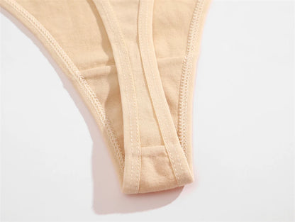 3 Pack Cotton Seamless Panties Comfort Underwear Women Low Waist Breathable Thongs Solid Sport G-String Soft Lingerie