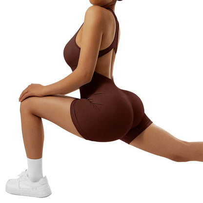 Women Yoga Shorts Sleeveless Sport Romper Bodysuits Summer Yoga Playsuits Gym Fitness Outfit Jumpsuits Activewear The Clothing Company Sydney