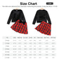 2 Piece Kids Girls' Long-sleeve Black Velvet Tee and 3D Bowknot Design Plaid Skirt Set The Clothing Company Sydney