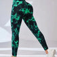 Women's 3D Print Tie Dye Sports Seamless High Waist Fitness Push Up Leggings Gym Clothing Workout Tights Pants