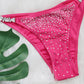 Rhinestone Two 2 Piece Swimsuit Crystal Thong String Bikini Set Women Swimwear Beach Wear Bathing Suit