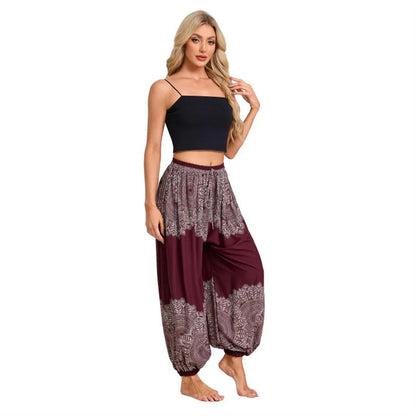 Boho Yoga Pants Women Hippie Harem Printed Dye High Waist Beach Wear The Clothing Company Sydney