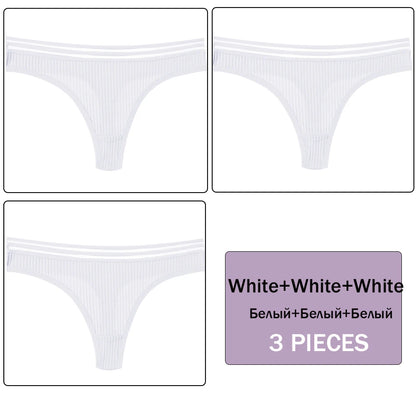 3 Pack Set Women's Panties Underwear Solid Colour Intimate Lingerie Panties Briefs G-string Panties Underwear The Clothing Company Sydney