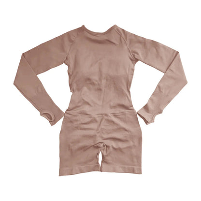 One Piece Active Long Sleeve Jumpsuit Women's Seamless Backless Yoga Gym Playsuit The Clothing Company Sydney