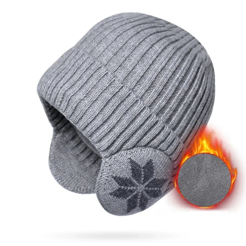 Men Women Winter Warm Plush Knitted Snow Fashion Hat Unisex Outdoor Ear Protection Caps Beanies Skulls