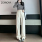 High Waisted Jeans Y2K Fashion Women Clothing Blue Black Straight Leg Denim Pants Trousers Mom Jean Baggy Trousers