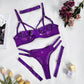 5-Piece Costume Hollow Underwear Sensual Open Bra Outfits Lingerie Set