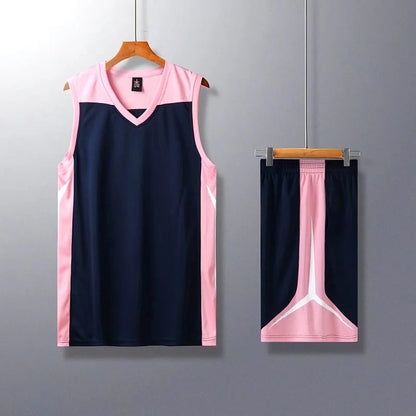 2 Piece Sportswear Basketball Jersey Shorts Set Blank custom Men Women Kids Basketball Uniforms