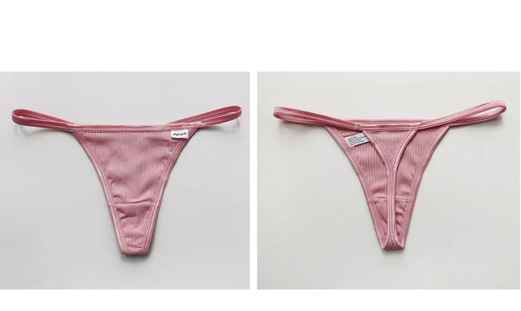 Cotton Women's Panties Thongs Lingerie Briefs Female Underwear Sports G-String T-Back Breathable Underpants
