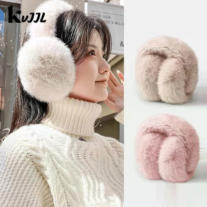 Solid Soft Plush Ear Keep Warmer Winter Earmuffs For Women Men Fashion Outdoor Earflap Protection Ear-Muffs Ear Cover