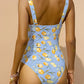 Fruit print one piece swimsuit women Bandeau swimwear female Vintage monokini Sports bathing suit beach wear The Clothing Company Sydney