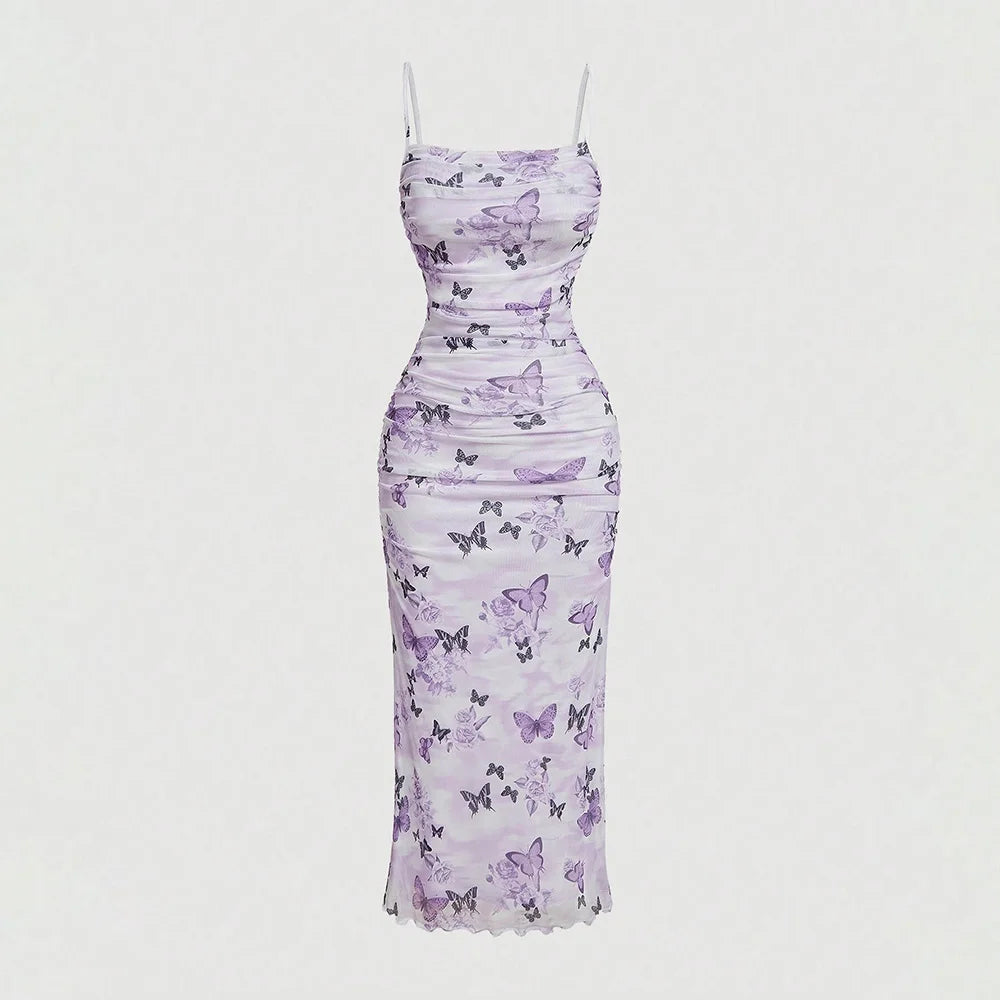 Y2K Floral Milkmaid Dress – Women's Square Neck Slim Cami Dress for Su –  The Clothing Company Sydney