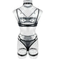 5-Piece Costume Hollow Underwear Sensual Open Bra Outfits Lingerie Set