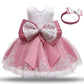 Cute Baby Girl's Tutu Dress Embroidery Lace Flower Princess Gown Birthday Party Newborn Formal Dress The Clothing Company Sydney