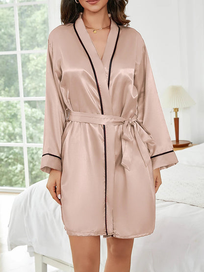 Womens Summer Thin Home Sleepwear Casual Bathrobe Fashion Nightwear Short Robe The Clothing Company Sydney