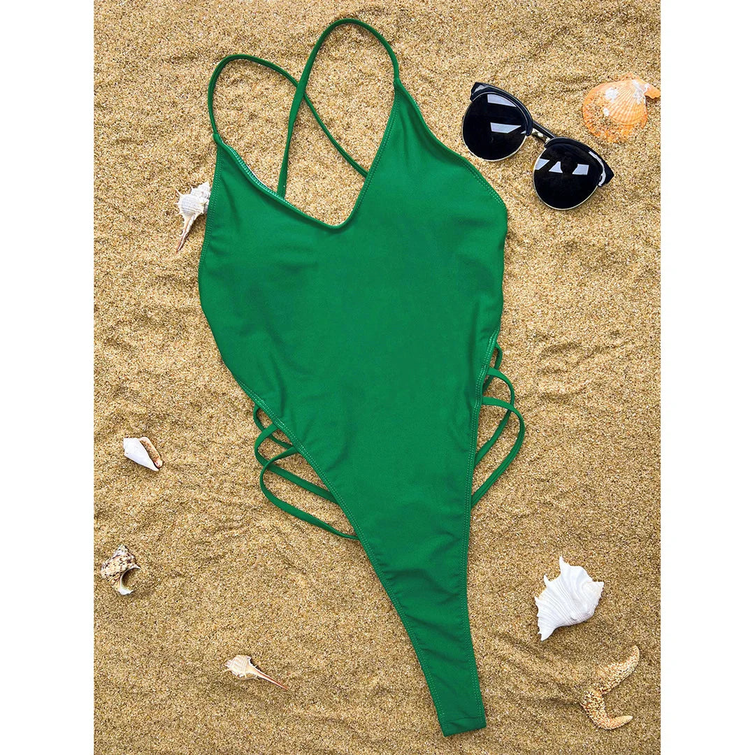 Extreme Mini Micro Thong Strap Swimwear One Piece Swimsuit Backless Monokini Bather Bathing Suit The Clothing Company Sydney