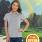 UPF 50+ Performance Polo Shirts Women's Quick Dry Short Sleeve T-shirts Athletic Tennis Golf Shirt Polo Top