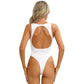 One Piece Womens Bodysuit High Cut Tight Monokini Summer Swimsuit Party Romper Swimwear