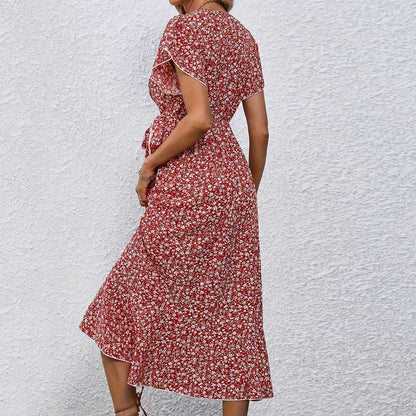 Women's Split Midi Floral Wrap Dress - The Clothing Company Sydney