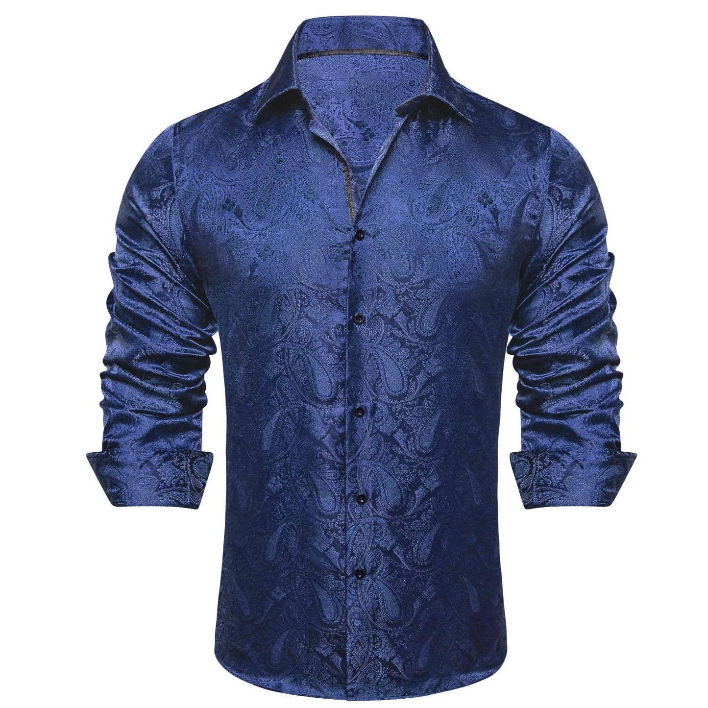 Men's Paisley Teal Blue Pink Grey Shirts Long Sleeve Dress Shirt Blouse for Male Wedding Party Banquet Office Dress Shirt The Clothing Company Sydney