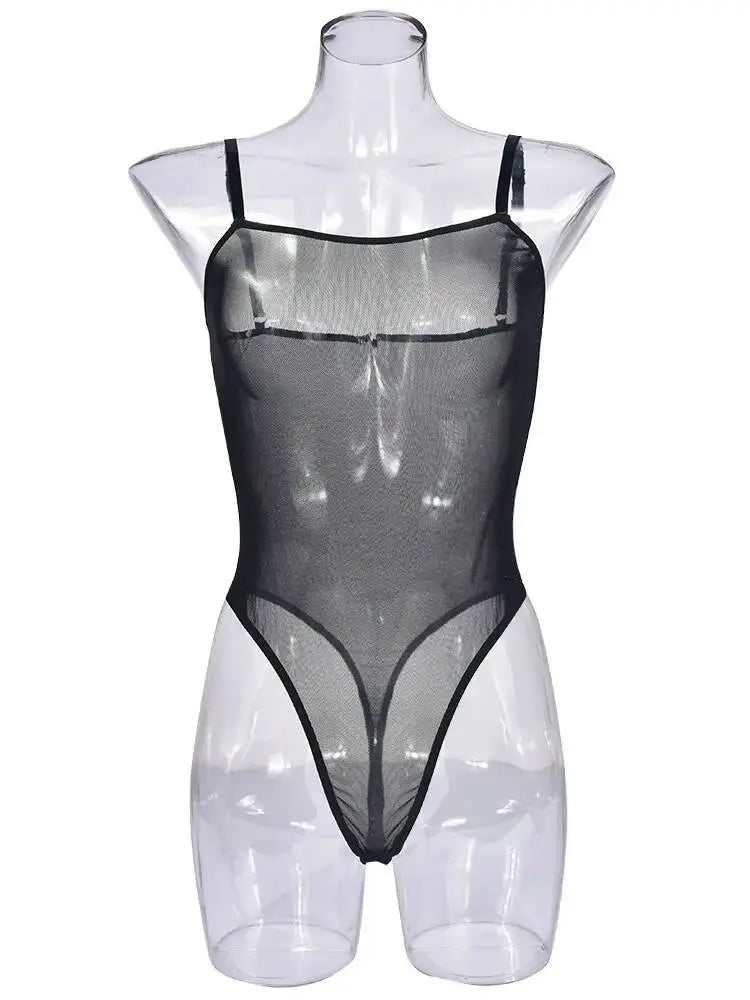 Tight-Fitting Casual Mesh Bodysuits Underwear Transparent Bodysuits The Clothing Company Sydney