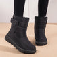 Non Slip Waterproof Snow Boots Women's Thick Plush Winter Ankle Boots Platform Keep Warm Cotton Padded Shoes