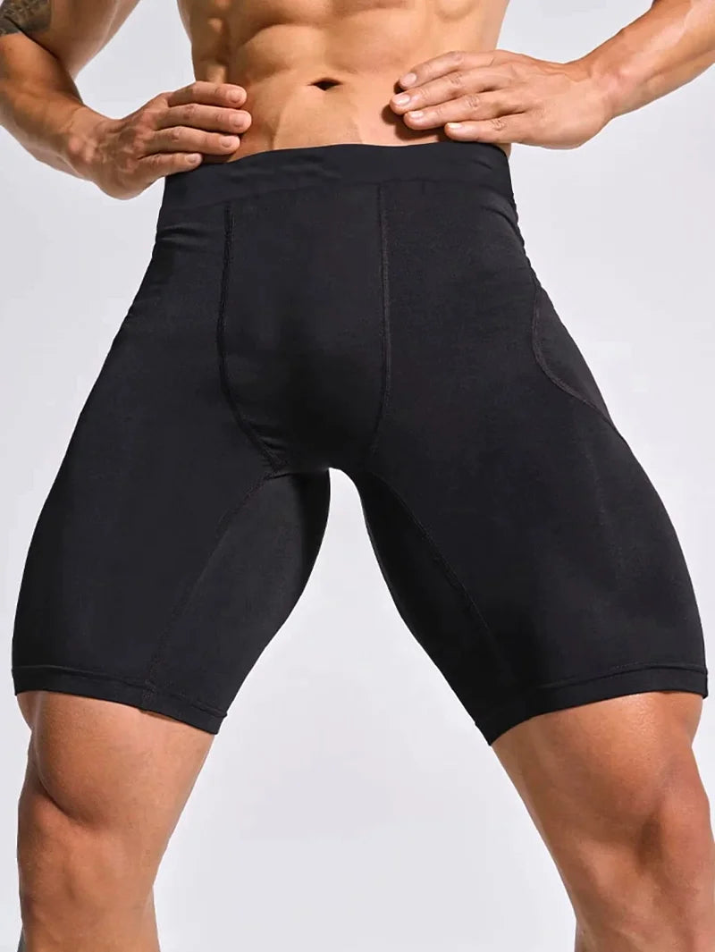 Men's Bodybuilding Shorts Gym Running Leggings Male Joggings Elastic Compressions Sweatpant Football Basketball Tights Shorts