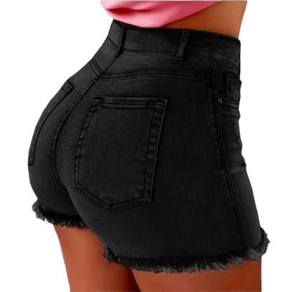 Cotton Denim Shorts for Women's Summer Street Style High Waist Jeans Casual Y2K Crop Shorts The Clothing Company Sydney