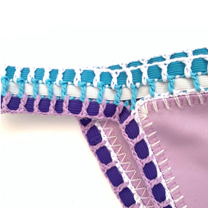 2 Piece Red Swimwear Green Bathing Suit Pink Swimsuit Handmade Navy Crochet Swimsuit Bikini Set