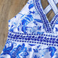 Summer Two Piece Swimsuit Vintage Floral Print Swimwear Female Tankini Sets Deep V Beach Wear Women Swimming Bathing Suit The Clothing Company Sydney