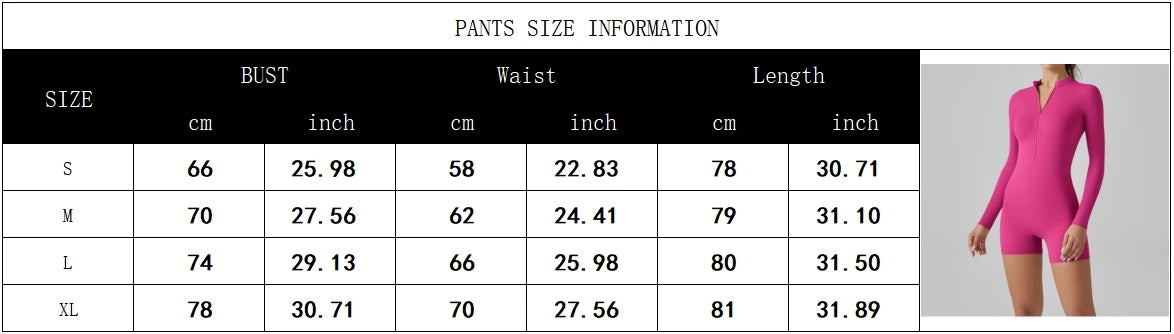 Women's Jumpsuits One-Piece Suit Zipper Long Sleeve Gym Workout Clothes Fitness Bodysuit Sportswear Yoga Set