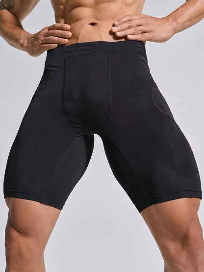 Men's Bodybuilding Shorts Gym Running Leggings Male Joggings Elastic Compressions Sweatpant Football Basketball Tights Shorts