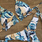 2 Piece Micro Swimsuit Women Feather Print Swimwear Female Bathing Suit Bikini Set The Clothing Company Sydney