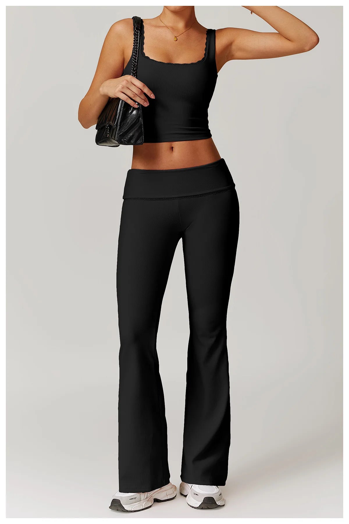 Tight High Waist Yoga Bell Pants Wide Leg Outer Wear Micro-pants Women's Casual Fitness Sports Pants The Clothing Company Sydney